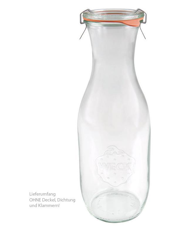 WECK Saftflasche | 1062ml | weiß | RR60 | OHNE Verschluss