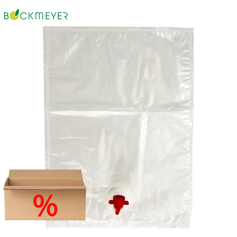 10l Bag in Box | BEUTEL | für Saft | BOCKMEYER | transparent | Auslauf mittig | Karton 400Stk