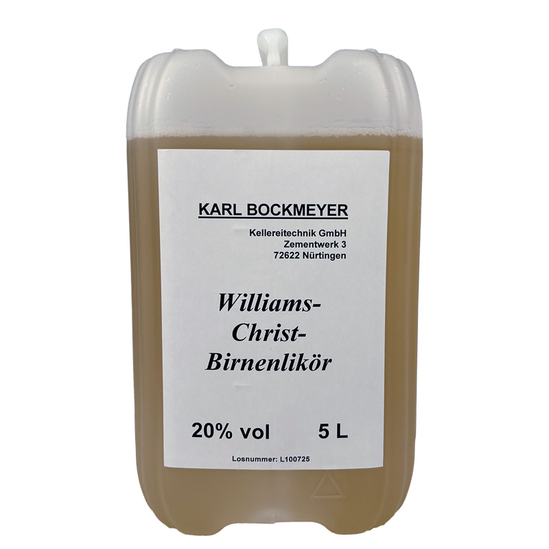 Williams- Christ-Birnen Likör 20 %vol 5 l