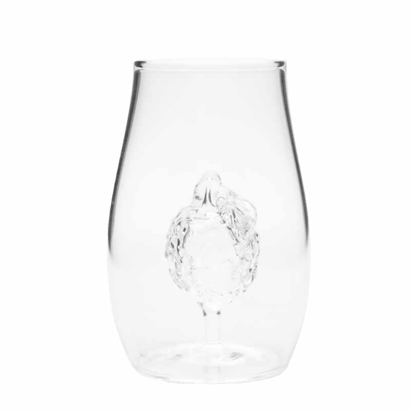 mundgeblasenes Schnapsglas | Himbeere | konische Ausführung