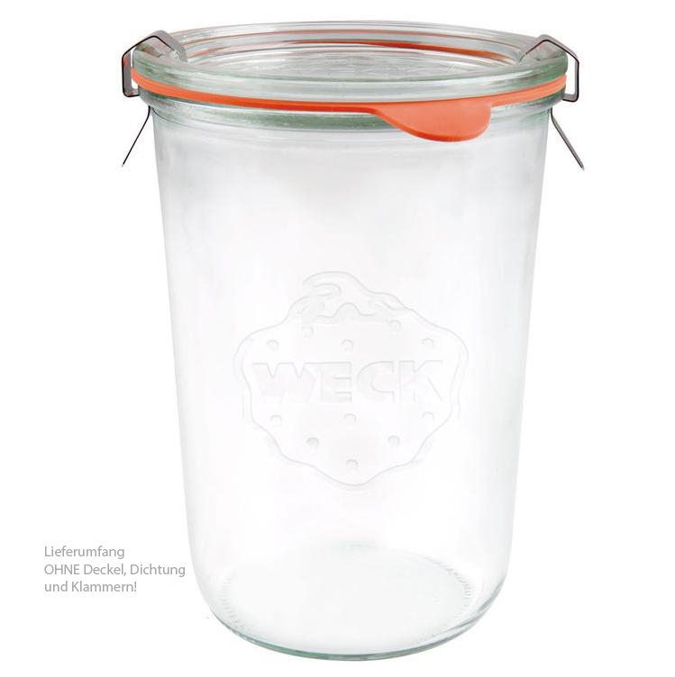 WECK Sturzglas | 850ml | weiß | RR100 | OHNE Verschluss