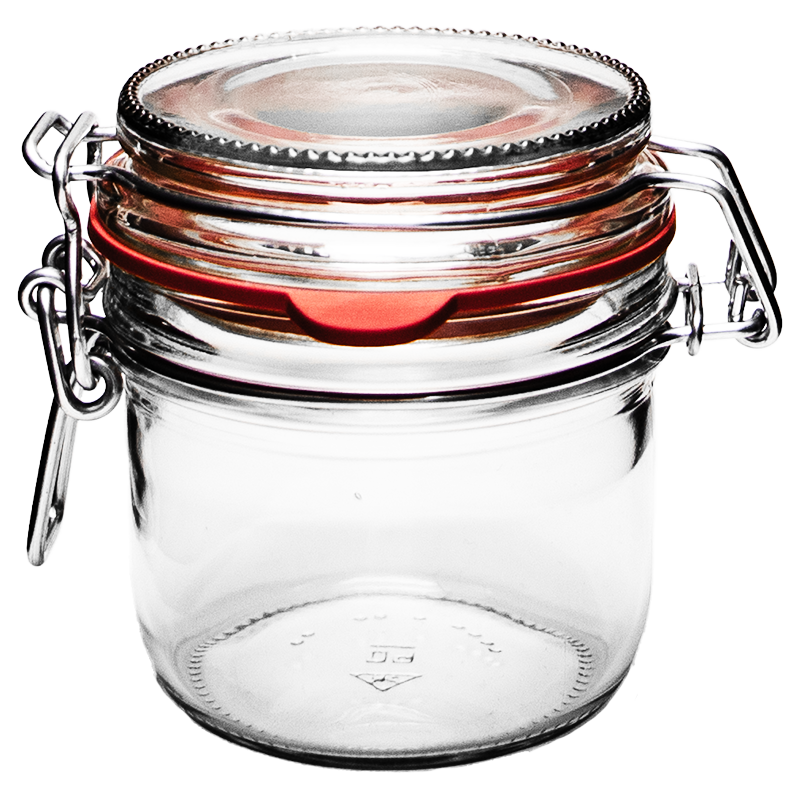 BV-Weithalsglas | 255ml | weiß | Bügelverschluss
